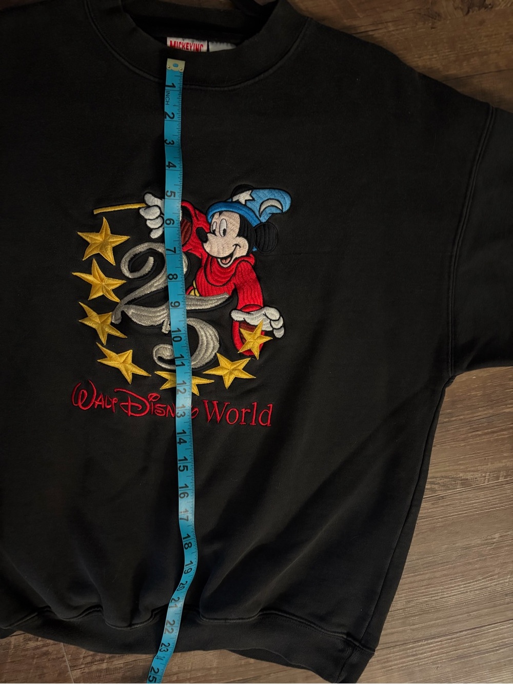 Vintage 90s Disney World 25th Anniversary Black Sweater - Picture 6 of 7